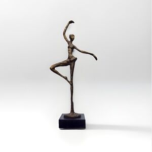 Ballerina Sculpture Style of Alberto Giacometti Cast Iron Brutalist Art Statue